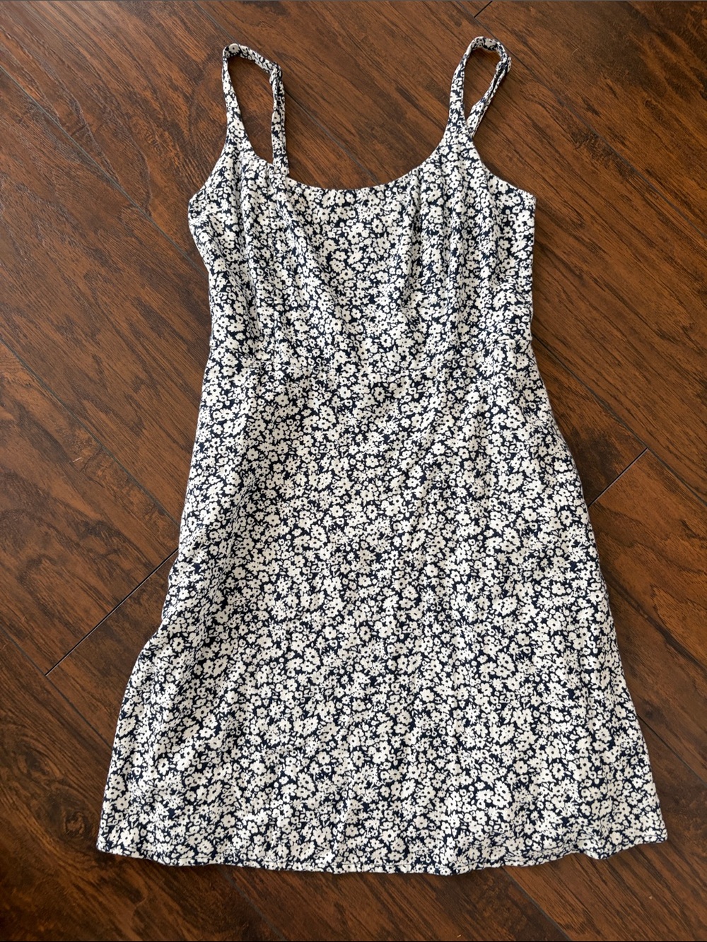 Old Navy Black & White Floral Mini Dress